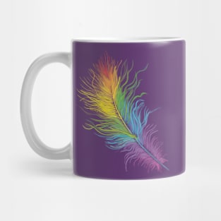 Rainbow Feather-purple Mug